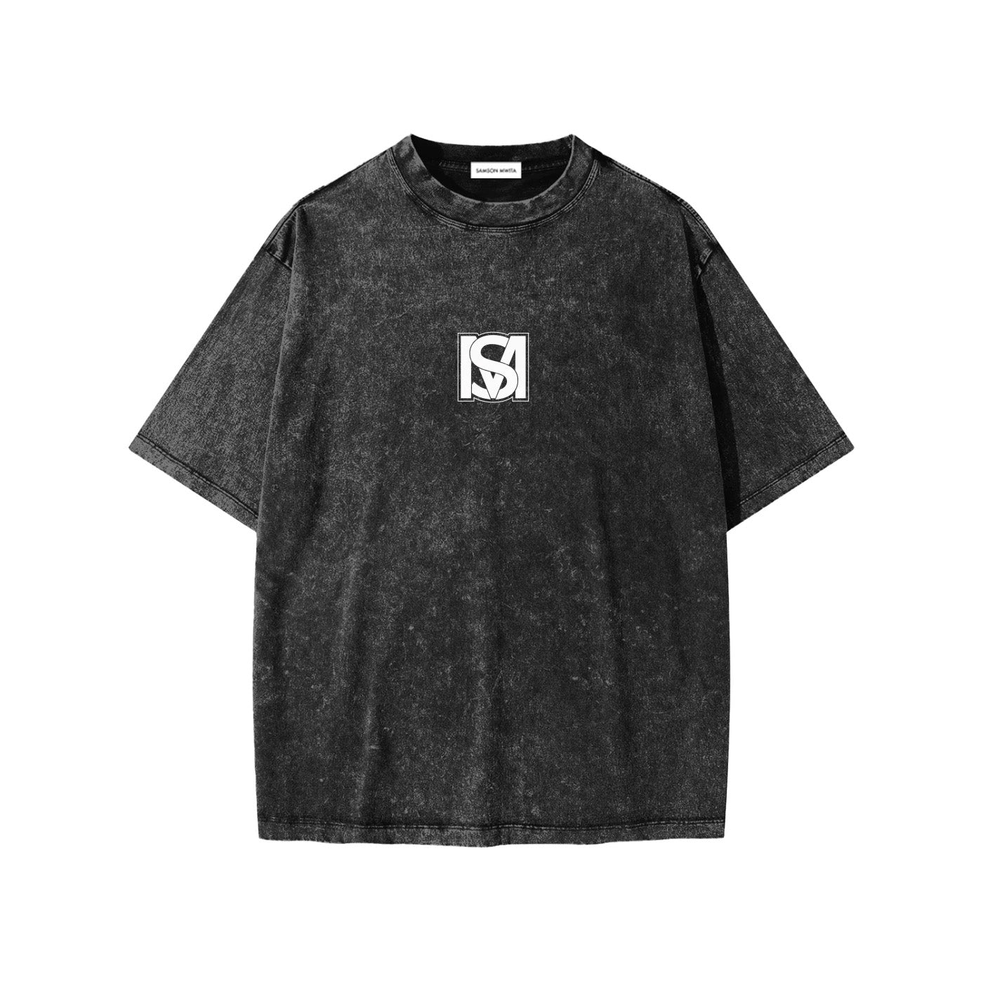 SM Snow Washed Kids T-shirt black front
