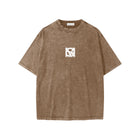 SM Snow Washed Kids T-shirt pink front coffee front