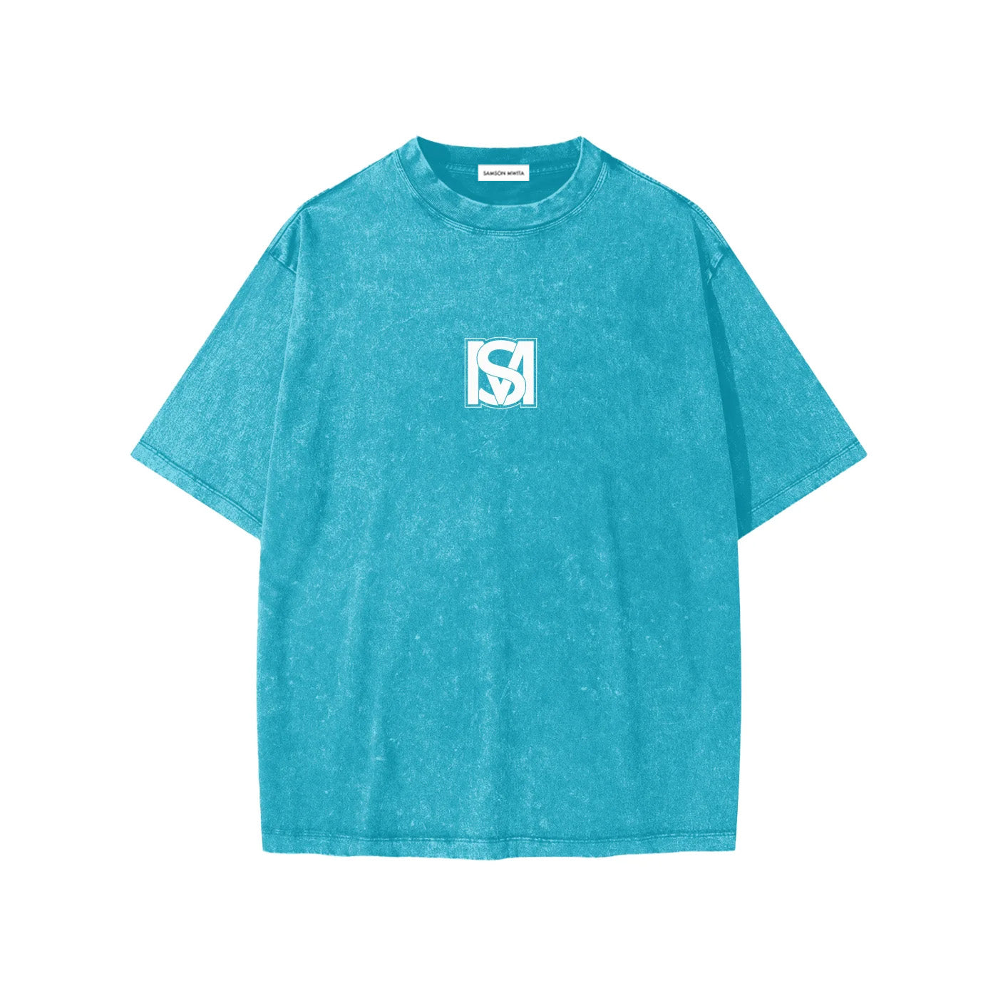SM Snow Washed Kids T-shirt sky blue front