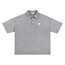 SM Sig. Snow Washed Polo T-shirt grey front