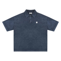 SM Sig. Snow Washed Polo T-shirt blue front