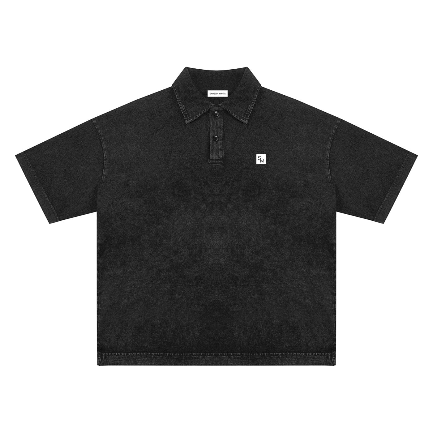 SM Sig. Snow Washed Polo T-shirt black back