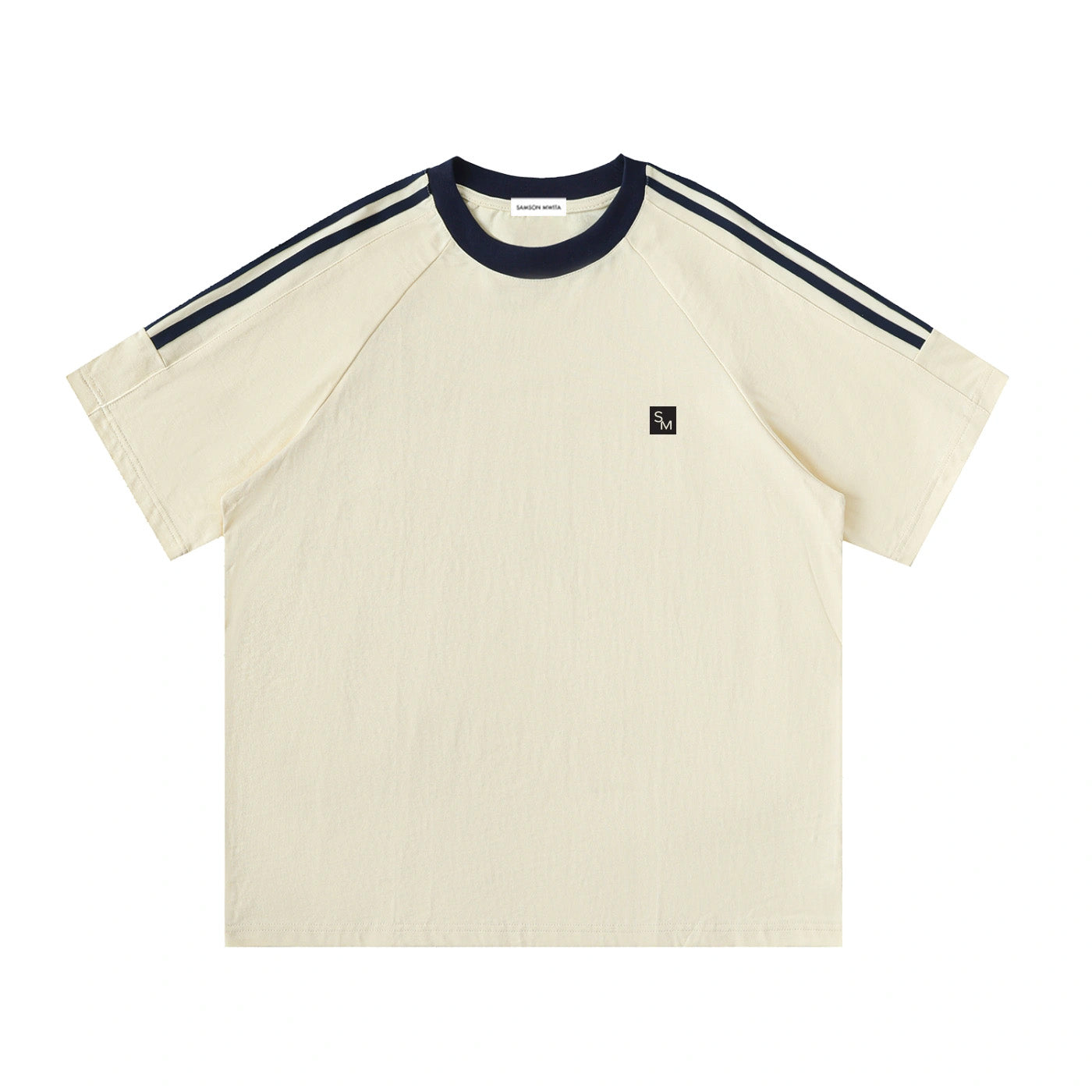 SM Sig. Striped T-shirt beige front