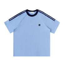 SM Sig. Striped T-shirt blue front