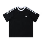 SM Sig. Striped T-shirt black front