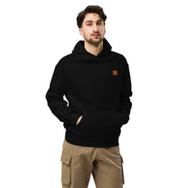 Model wearing SM Sig. Hoodie front