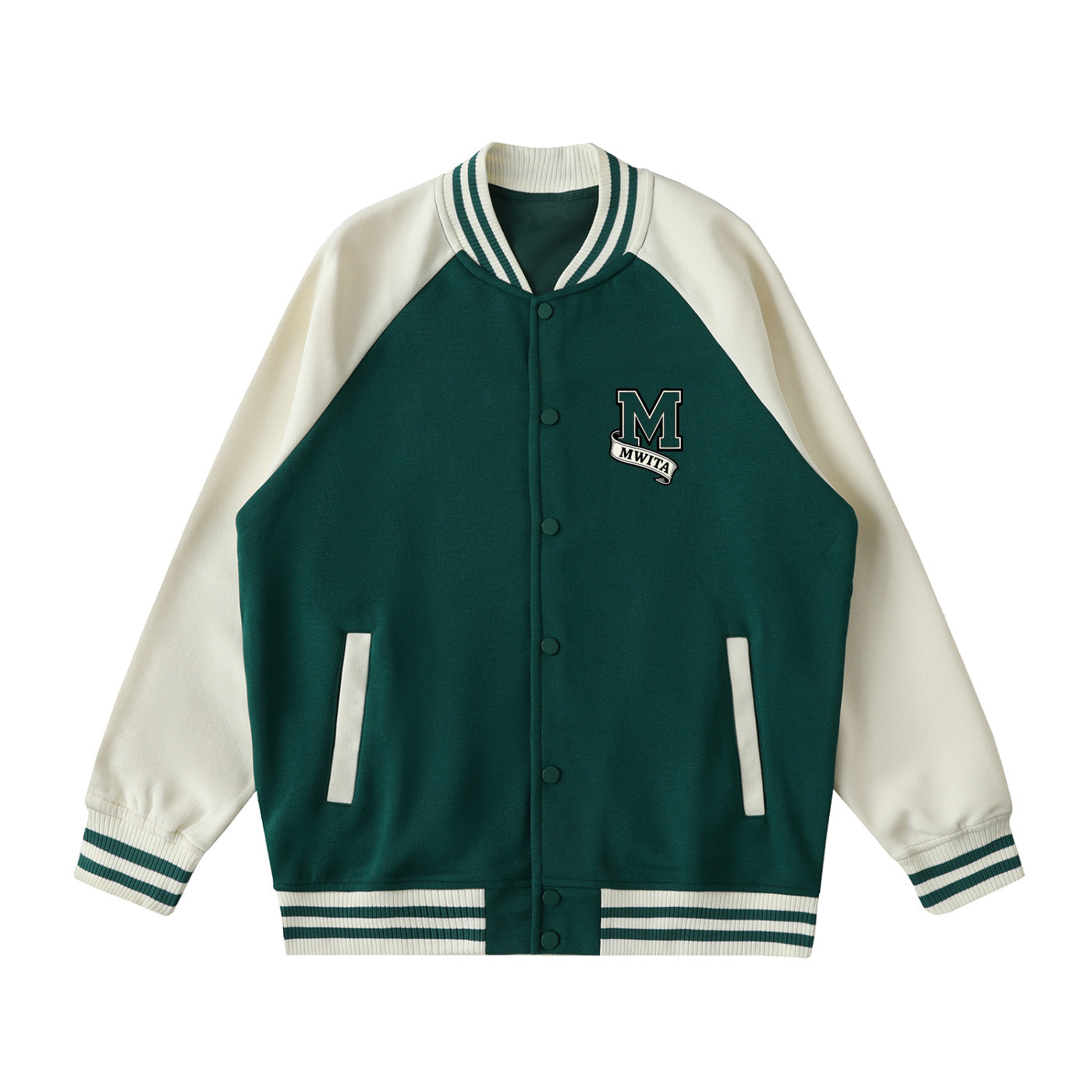 SM Varsity Jacket alpine green front