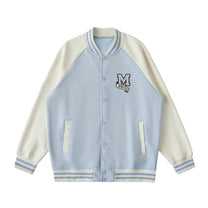SM Varsity Jacket powder blue front