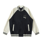 SM Varsity Jacket midnight black front