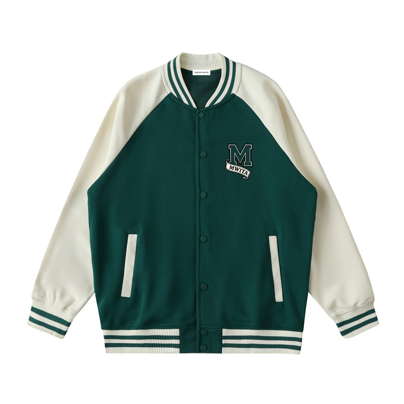 SM Varsity Jacket alpine green front