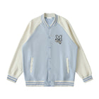SM Varsity Jacket powder blue front