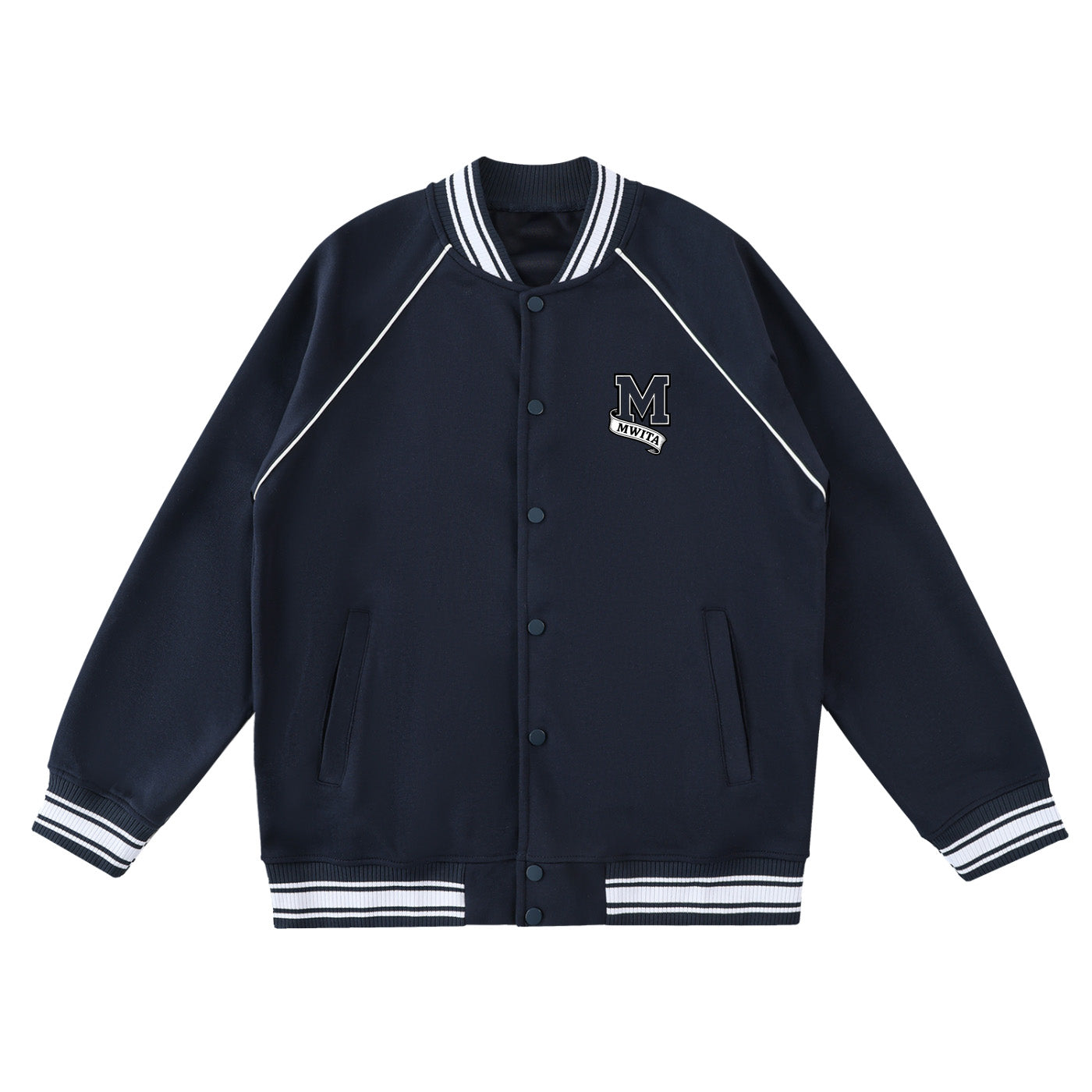 SM Varsity Jacket navy front