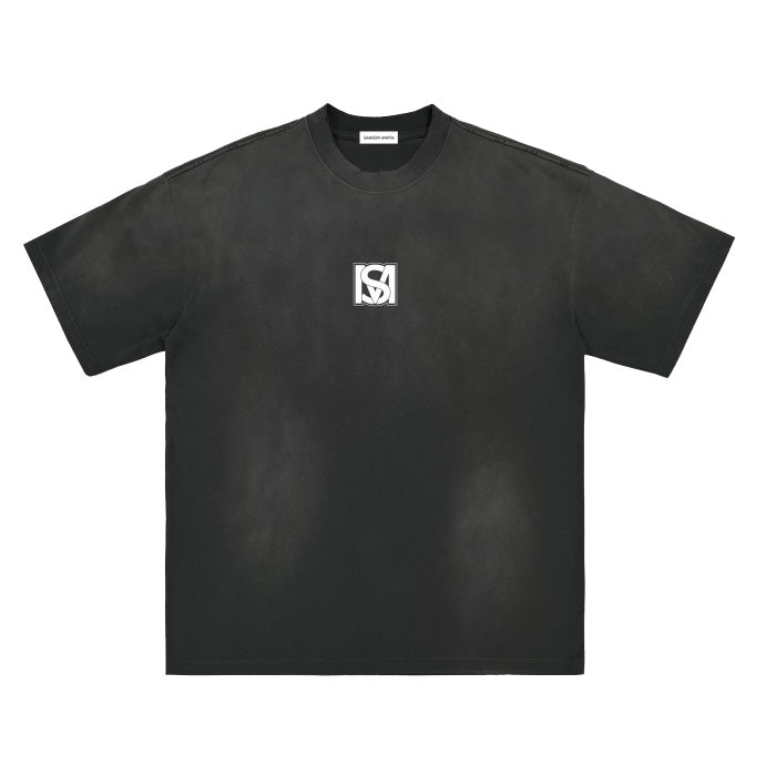 SM Vintage Washed Gradient T-shirt black front