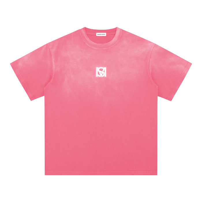 SM Washed T-shirt hot pink front