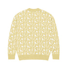 SM Abstract Jacquard Knitted Cardigan yellow back
