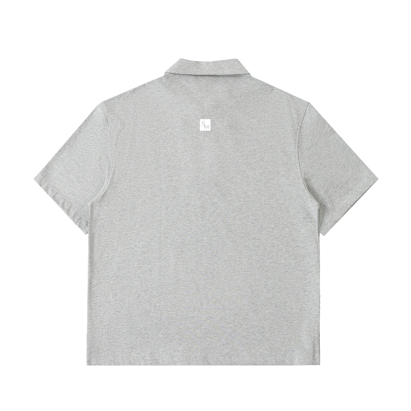 SM Sig. Half-Zip Polo Shirt grey back