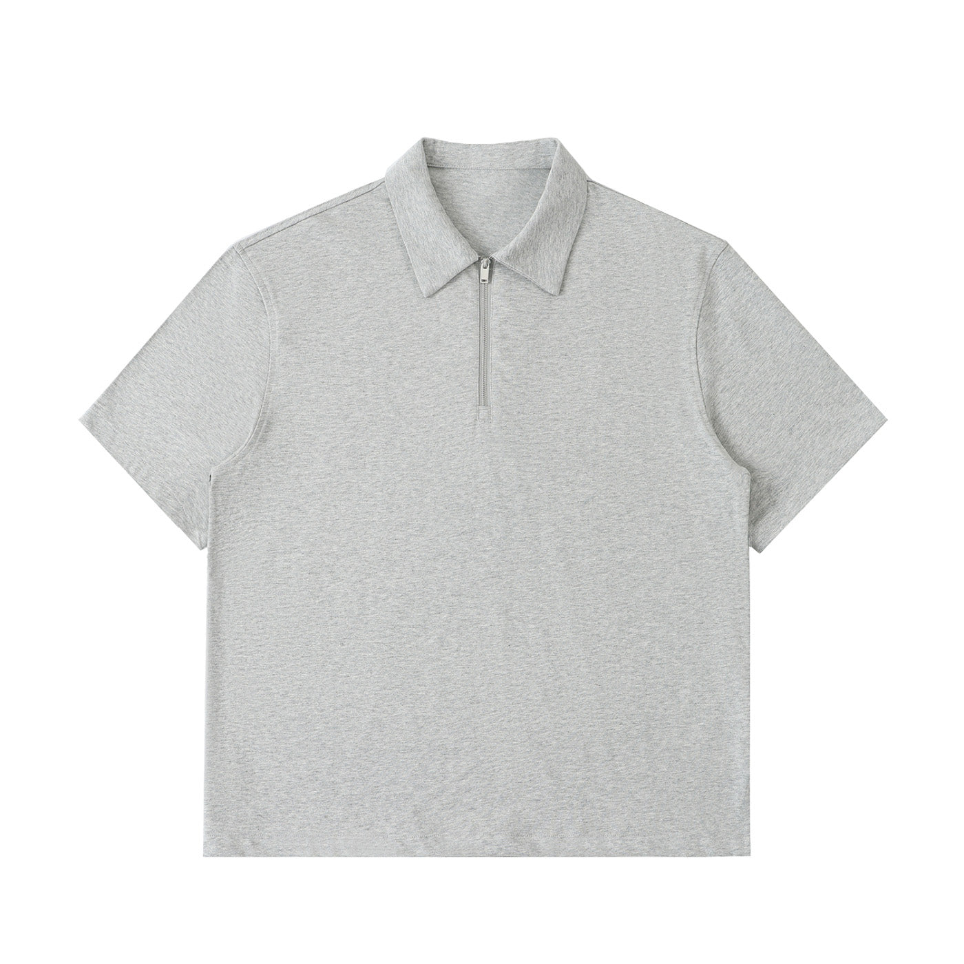 SM Sig. Half-Zip Polo Shirt grey front