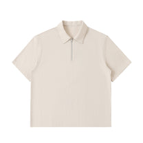 SM Sig. Half-Zip Polo Shirt camel front