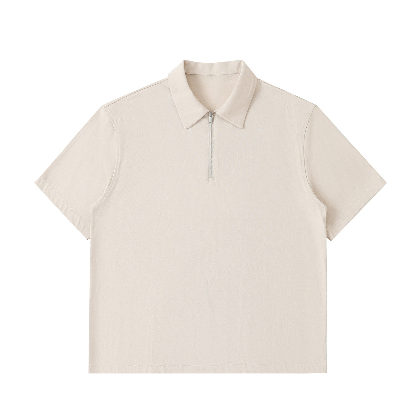 SM Sig. Half-Zip Polo Shirt camel front