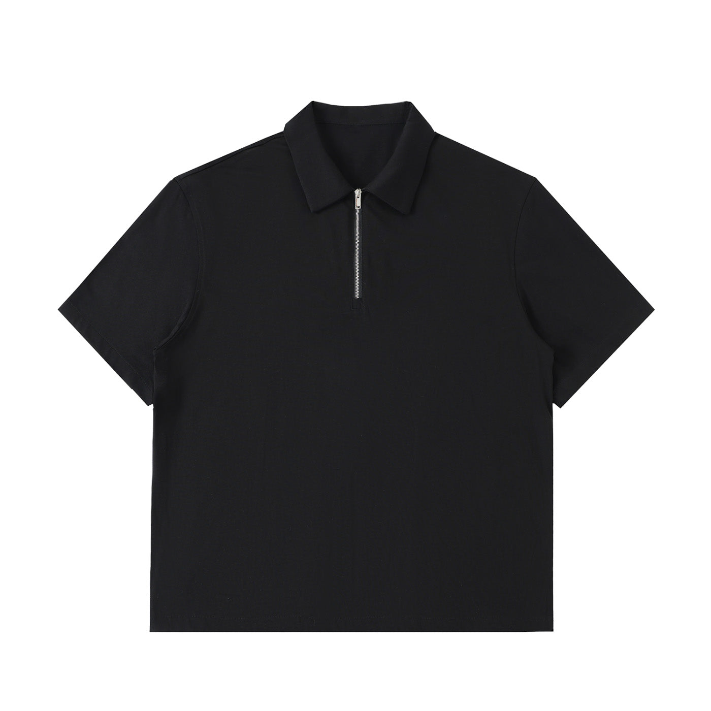 SM Sig. Half-Zip Polo Shirt black front