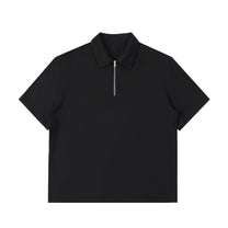 SM Sig. Half-Zip Polo Shirt black front
