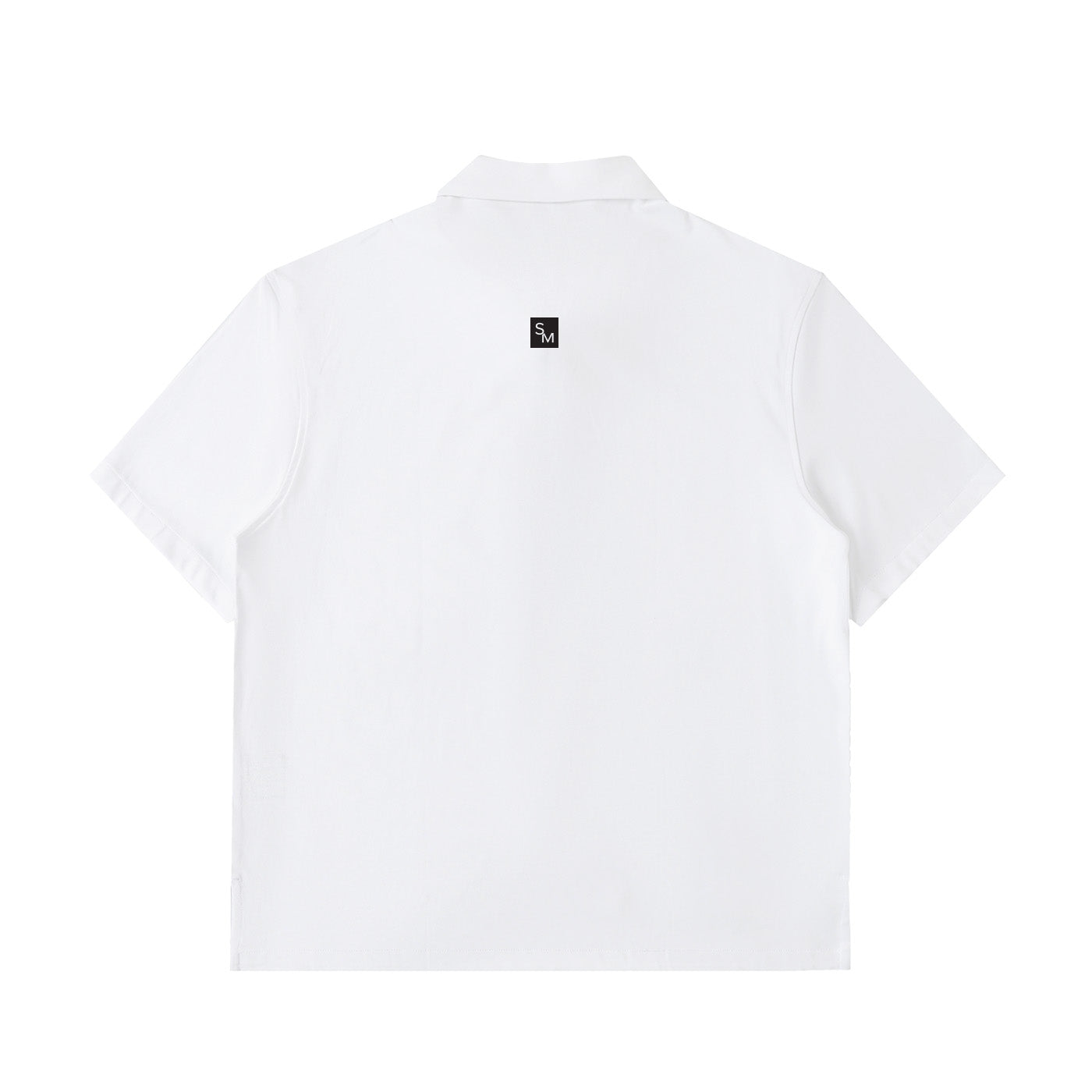 SM Sig. Half-Zip Polo Shirt white back