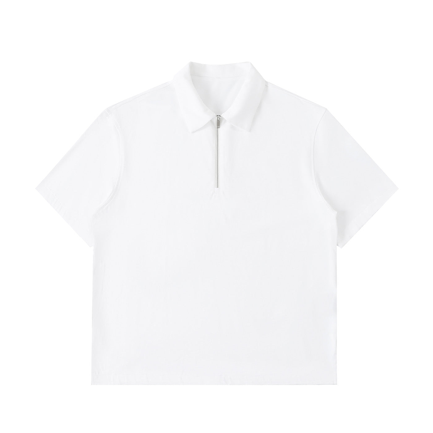 SM Sig. Half-Zip Polo Shirt white front